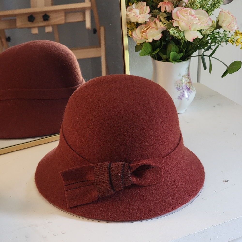 Wool Bucket Hat Elegant 1920s 1930s Hat - Picture 3 of 4